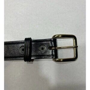 Don Hume B109 Black Leather Gun/Duty Belt Size 30 Solid Brass USA